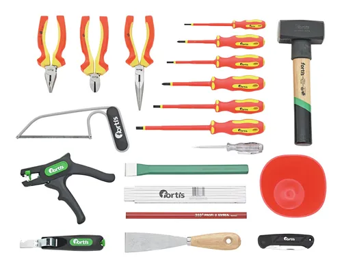 Fortis Werkzeugsortiment Elektro 21-teilig im Rucksack