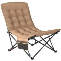 Costway Campingstuhl Faltbar Gepolstert mit Rückenlehne 225 kg