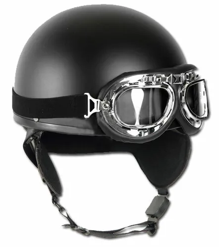 Mil-Tec Unisex Erwachsene Helm 16688102 - Schwarz, L - Motorradhelm mit schweißableitendem Mesh und bequemer EPS-Hartschaum-Füllung für hohen Tragekomfort und Sicherheit.
