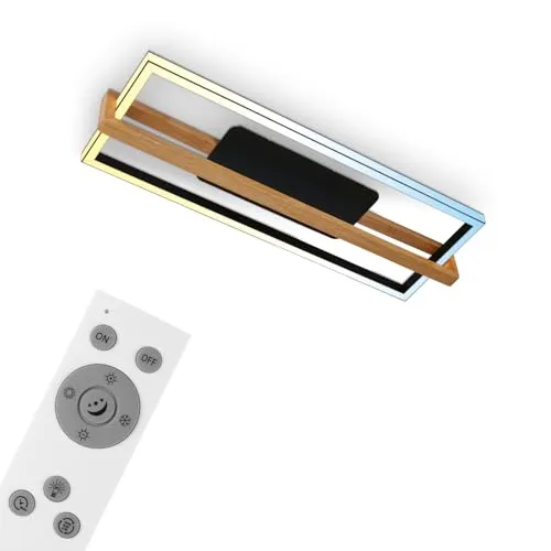 Briloner Leuchten LED Deckenleuchte 3769015 - Dimmfunktion & 2700K - Moderne Deckenlampe mit Dimmfunktion, variabler Farbtemperatur und intuitiver Steuerung per Fernbedienung, ideal für stimmungsvolle Beleuchtung in jedem Raum.