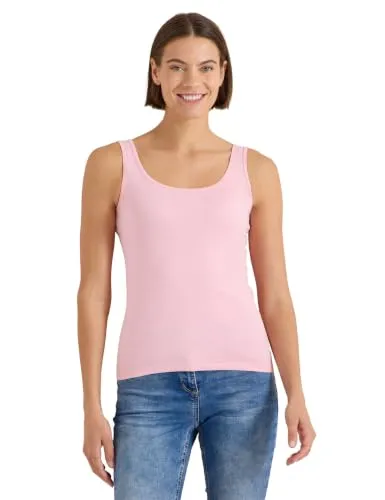 Cecil Basic Top aus Reiner Baumwolle Blossom Glow XL von CECIL