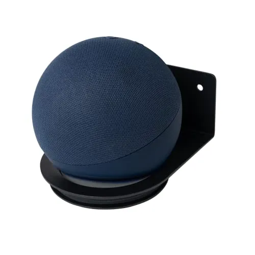 shinar Metall Universal Wandhalterung für echo Dot 4/echo Dot 5 Generation Homepod Mini Platzsparend,Halterung Zubehör für Dot 4/Dot 5 und Homepod Mini Ständer mit integriertem Kabelmanagement schwarz