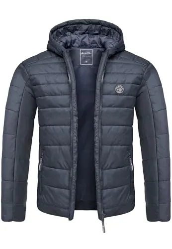 Amaci&Sons Herren Steppjacke 9109 Navyblau XXL - Funktionsjacken für Outdoor-Aktivitäten, leicht und warm, ideal für wechselhaftes Wetter.