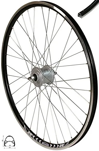 Redondo 28 Zoll Vorderrad Laufrad Schwarz Hohlkammer Felge Nexus DH-C3000 Nabendynamo