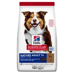 Hill's Science Plan Mature Adult Senior 7+, Lamm & Reis - Hundefutter für ältere Hunde (11-25 kg) mit ausgewogener Ernährung für Vitalität und Gesundheit, 14 kg Packung.
