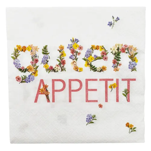 Servietten Guten Appetit 33 cm  Geburtstag Hochzeit Party festlich Tischdeko