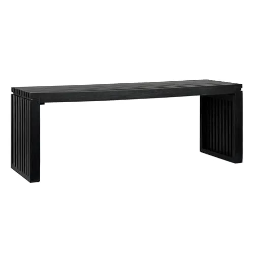 Produktbild FINEBUY Sitzbank Akazie Massivholz 120 cm Schwarz