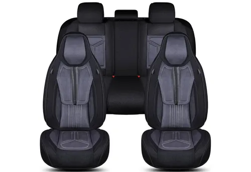 BREMER SITZBEZÜGE für Opel Adam (2013-2019) - Komplettset in Schwarz/Grau - Schützen und stylen Sie Ihre Sitze mit diesen hochwertigen Schonbezügen! Das 2-tlg. Set passt perfekt für Opel Adam und sorgt für Komfort und Schutz vor Abnutzung. Praktische Taschen bieten zusätzlichen Stauraum.