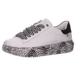 Rieker W1201-83 Damen Plateau Sneaker aus Glattleder in Weiß - Größe 39 - Langlebiger Plateau Sneaker aus hochwertigem Echtleder mit komfortablem Wechselfußbett. Ideal für einen entspannten Alltag in modernem Design.