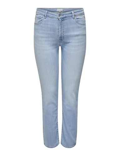 ONLY CARMAKOMA Slim-fit-Jeans CARSUI MID SLIM DNM REA286 NOOS - Stretchjeans für Damen, mit bequemer Passform und pflegeleichtem Material – perfekt für den ganzen Tag und vielseitige Styles.