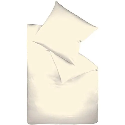 fleuresse Mako-Satin-Bettwäsche Colours, Farbe Creme 2610 Größe 200 x 220 cm + 2 Kissenbezüge 80 x 80 cm