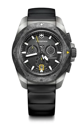 Victorinox I.N.O.X. Chrono Herren Armbanduhr - Armbanduhren für Herren, Swiss Made, wasserdicht bis 200 m und mit robustem Kautschuk-Armband für höchste Strapazierfähigkeit.
