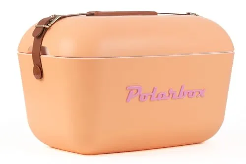 Polarbox 114053 - Classic 20 Liter Sorbet Kühlbox - Elegante Kühlbox im Retro-Design, ideal für Picknick und Strand. Mit verstellbarem Lederband und langer Kühlleistung von bis zu 24 Stunden.