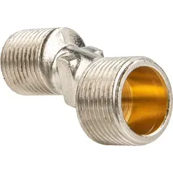 tecuro S-Anschluss für Wandarmaturen 3/4 x 1/2 Zoll, Messing vernickelt