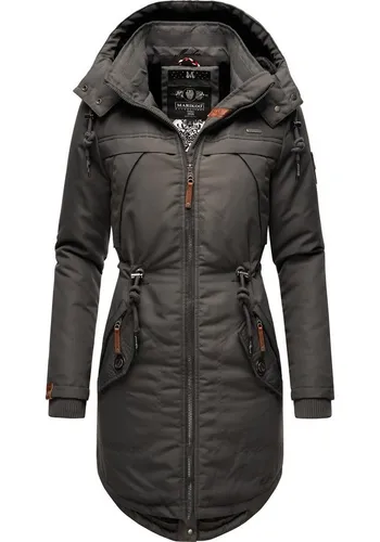 Marikoo Wintermantel Kamii sportlicher Damen Winterparka mit abnehmb. Kapuze