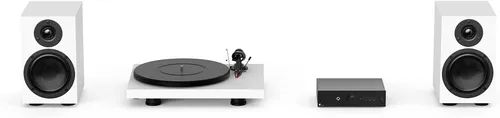 Pro-Ject Colourful Audio System, Analog HiFi Stereo System (Weiss Seidenmatt)