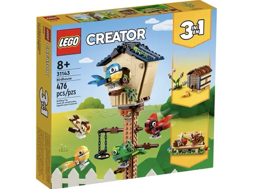 LEGO® Creator 31143 Vogelhäuschen - 3-in-1 Set für kreative Bauabenteuer - LEGO (R) Komplette Sets & Packs mit 476 Teilen, ideal für Kinder ab 8 Jahren, fördert Kreativität und Fantasie mit einem charmanten Vogelhäuschen-Design.