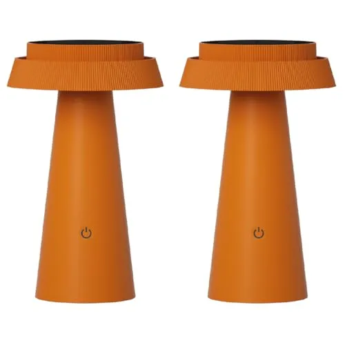 Luxus Drahtlos Tischlampe Solar Mambo in orange von Luxus