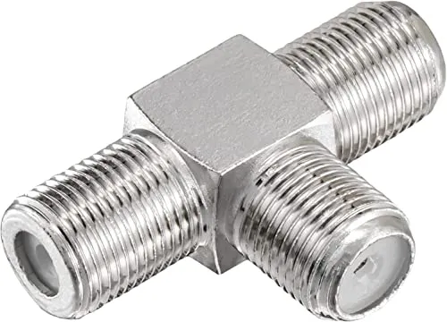 cablepelado – Adapter F Buchse auf 2 x F Buchse T grau