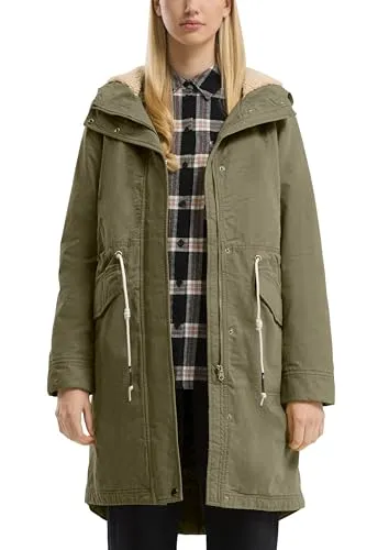 QS Gefütterter Parka mit Teddyplüsch in der Kapuze