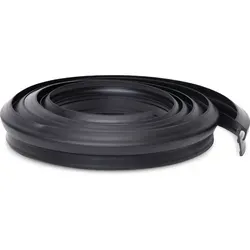 QUEST Fensterbankdichtung PVC 25x17mm, 1m, Gummidichtung, Anschlussprofil für Metall Fensterbank, schwarz - Schwarz