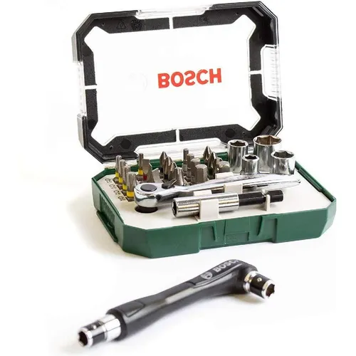 Bosch Bit- und Stecknuss-Set 28 Teile - Werkzeug-Set mit 28 hochwertigen Bits und Stecknüssen, ideal für vielseitige Anwendungen und präzises Arbeiten.