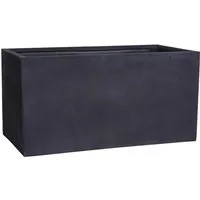 VIVANNO Pflanzkübel Fiberglas MAXI Kasten - Anthrazit Steinoptik, 80x40x40 cm - Pflanzkübel in stilvollem Anthrazit, aus wetterfestem Fiberglas, ideal für Garten und Balkon. Die raue Steinoptik sorgt für eine ansprechende Optik und Sichtschutz.