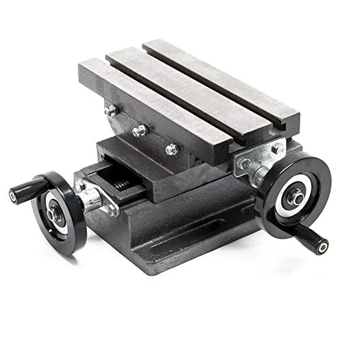 Wiltec 2-Achsen Kreuztisch 170x85 mm - Fräsmaschinen – Robuster Gusseisen-Kreuztisch mit 100 mm X-Achse und 80 mm Y-Achse für präzise Bohr- und Fräsarbeiten, ideal für Hobby und Profi.