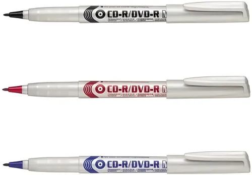 PENTEL Marker Pentel CD-R/DVD-R Marker 1,0 mm sw weiche, formstabile Faserspitze