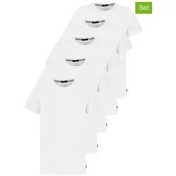 Sublevel 5er-Set: Weiße Shirts in XL - Praktisches Shirt-Set mit 5 einfarbigen Baumwollshirts. Ideal für den Alltag, bequem geschnitten und vielseitig kombinierbar.