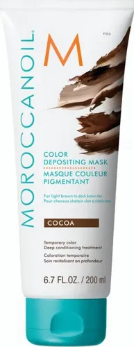 Moroccanoil Color Depositing Mask Cocoa 200ml - Coloration: Temporäre Haarfarbe in sattem Schokobraun, angereichert mit Arganöl für gesünderes und glänzenderes Haar. Ideal zum Experimentieren und Auffrischen von Farbtönen.
