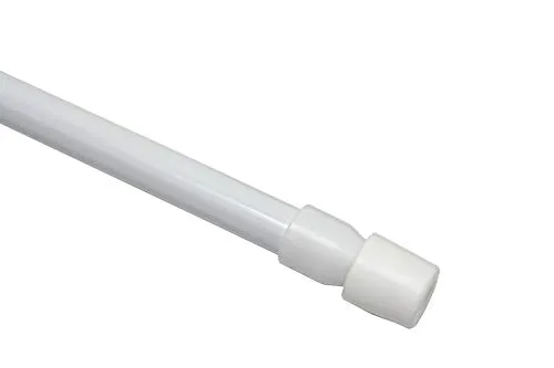 GARDINIA Klemmstangen, Ausdrehbar, Gardinenstange ohne Bohren und Schrauben, Ø 6/8 mm, 35-45 cm, Weiß, 2 Stück
