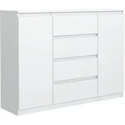 Mobelsta Kommode Weiß Hochglanz