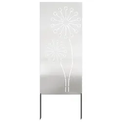 vidaXL Garten Sichtschutz-Leinwand Silber 50 x 140 cm - Moderner Sichtschutz aus langlebigem Edelstahl, der deinem Garten Stil verleiht und gleichzeitig Privatsphäre bietet. Mit einfacher Installation und pflegeleichtem Design ist er ideal für jeden Außenbereich.