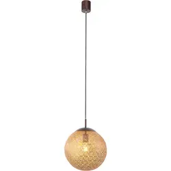 Paul Neuhaus Pendelleuchte GRETA, rustikale E27 Leuchte Ø 30 cm - Moderne Pendelleuchte in rostfarbenem Kugeldesign, ideal für stilvolle Innenräume. Ohne Leuchtmittel, perfekt für individuelle Lichtgestaltung.