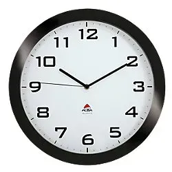Alba Wanduhr Horissimo N 38 x 5,5 cm Schwarz