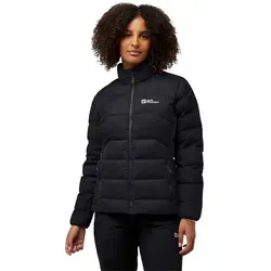 Jack Wolfskin Damen Ather Down Jkt W - Daunenjacke in Schwarz, XXL EU - Funktionsjacke aus recycelten Materialien, mit verstellbarem Saum und elastischen Bündchen für optimalen Komfort und Passform.
