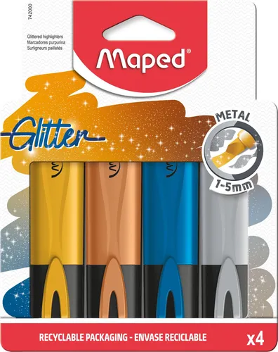 maped Glitter Metal Textmarker Mehrfarbig 742000