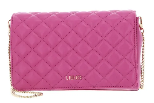LIU JO Caliwen ECS Crossbody XS Schultertasche in Dark Pink - Stylische XS Schultertasche für Damen in trendigem Dark Pink. Perfekt für Freizeit und Partys, mit kariertem Muster und praktischem Überschlagverschluss.