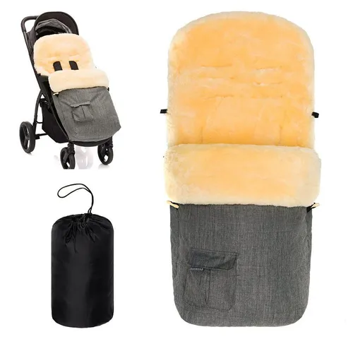 Zamboo Lammfell-Fußsack für Kinderwagen & Buggy