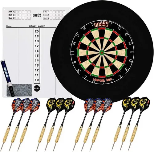 COFI 1453 Dartscheibe mit 6/12 Steeldarts