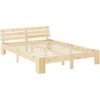 Doppelbett 140x200 Massivholz mit Federkernmatratze – Homestyle4u - Modernes Jugendbett aus robustem Kiefernholz, inklusive bequemer Federkernmatratze. Ideal für gemütliche Nächte und entspannte Träume. Pflegeleicht und stilvoll für jedes Schlafzimmer.