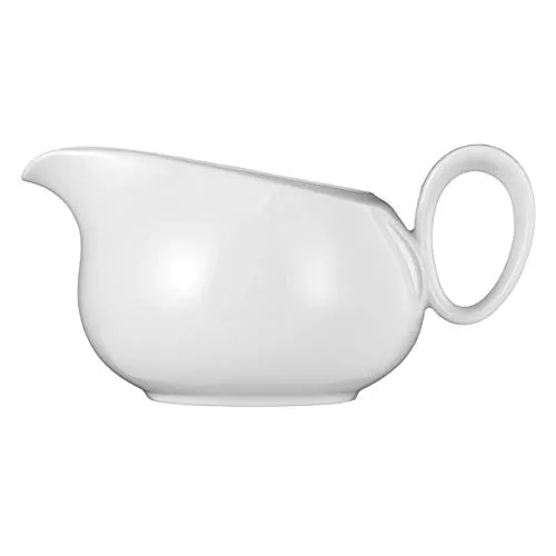 Seltmann Weiden Trio weiß Sauciere 0,60 L - Saucieren aus hochwertigem Hartporzellan, extrem kantenschlagfest und ideal für die aktive Küche. Hergestellt in Deutschland, umweltfreundliche Produktion mit Qualitätssiegel.