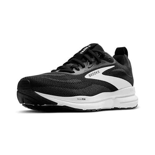 BROOKS Herren Trace 4 Sneaker - Bequeme Laufschuhe in Black/Grey/White, Größe 44 EU - Laufschuhe mit weicher Dämpfung für sanfte Übergänge und sicheren Sitz, ideal für sportliche Aktivitäten und Alltag.