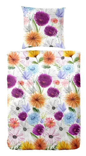 Bettwäsche Mako Satin H.G. Hahn - Seidig und hautfreundlich - Bettwäsche aus 100% Baumwolle, 2-teilig mit Reißverschluss, temperaturausgleichend und waschbar bis 60°C. Ideal für erholsamen Schlaf!