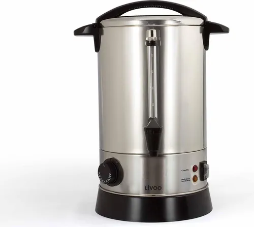 Kaffeemaschine 6,8l für 40 Tassen - dom397 - Kaffeemaschinen für große Mengen, ideal zum Zubereiten, Warmhalten und Servieren von Kaffee und Tee, mit einstellbarem Thermostat und tropffreiem Wasserhahn.