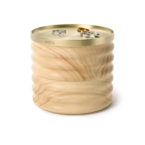 Umbra Schmuckschatulle aus Messing und Kernbuche in gold von Umbra