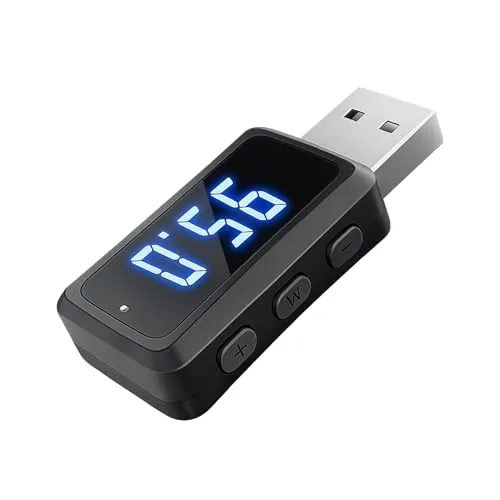 Bluetooth 5.3 Kfz-Adapter mit FM-Transmitter – Schwarz von BaZuyunMd