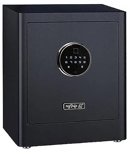 Basi mySafe Premium 350 Möbeltresor mit Fingerabdruckschloss - Safes mit modernem Design und Fingerprint-Technologie für höchste Sicherheit. Bis zu 30 Fingerabdrücke speicherbar, ideal für Zuhause oder Gewerbe.
