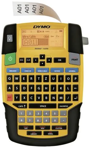 DYMO Rhino 4200 - Beschriftungsgerät für präzise Etikettierung, Thermal Transfer, 180 dpi, bis zu 15 mm/Sekunde